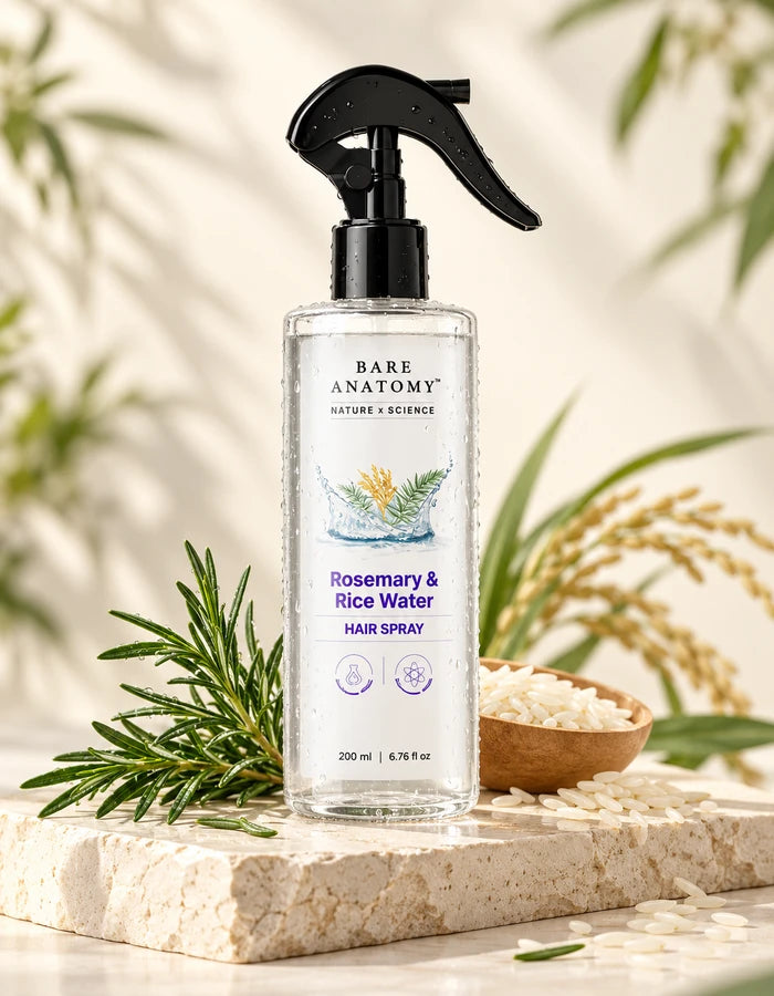 Rosemary and rice water hair spray